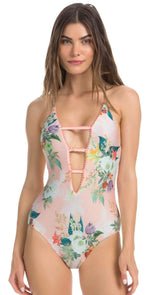 Isabella Rose Blossoms One Piece in Pink Floral 4731084-MUL: