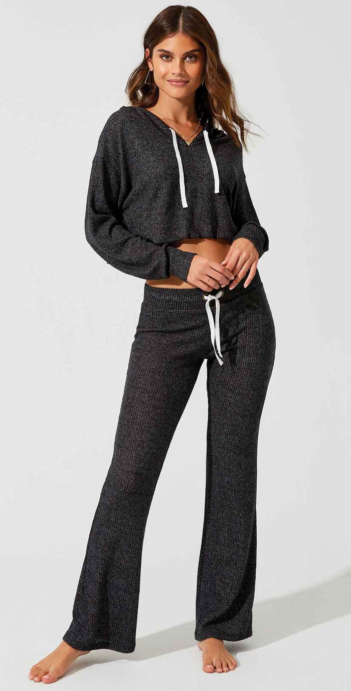 Beach Bunny Josie Pant in Black: