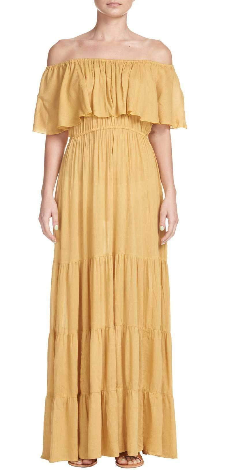 Elan Long Maxi In Mustard RG5463 MUS: