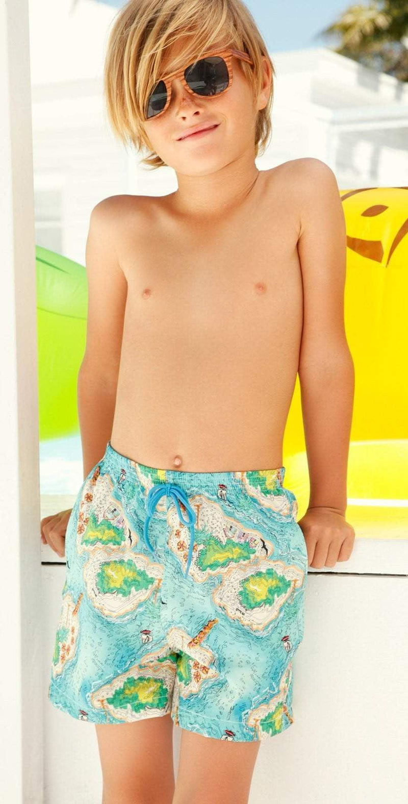 Little Peixoto Boys Swim Trunks In Island Hopping B800-P61: