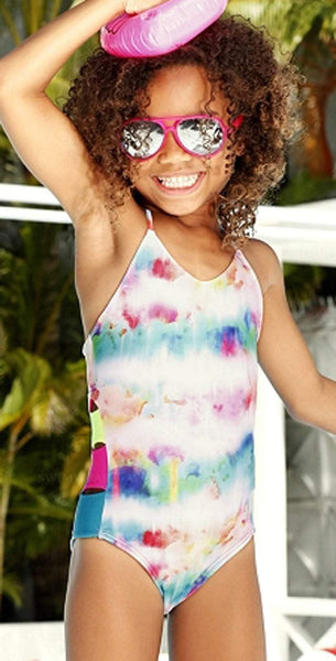Little Peixoto Girls Zoe One Piece in Sunrise Tie Dye 51806