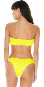 L Space Whiplash Pucker Up Bikini Bottom In Yellow PKWPB18-CAY: