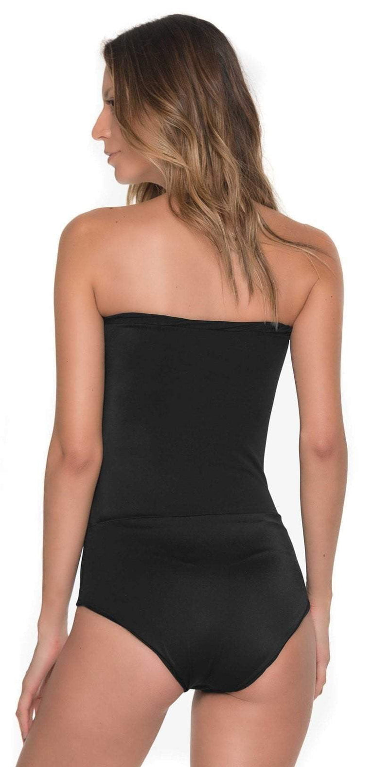 Malai Glam Fishbone One Piece In Black OP0108-BLK: