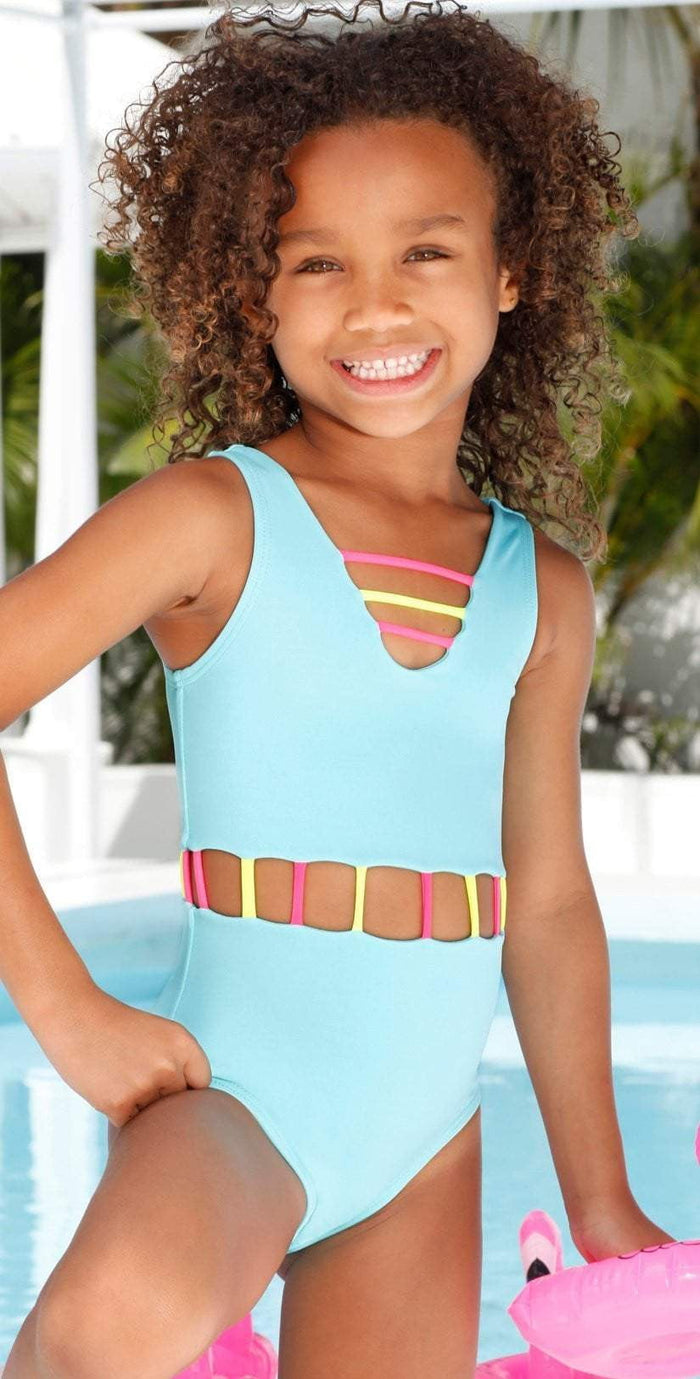 Little Peixoto Girls Jade One Piece in Mint Breeze 51706-S64: