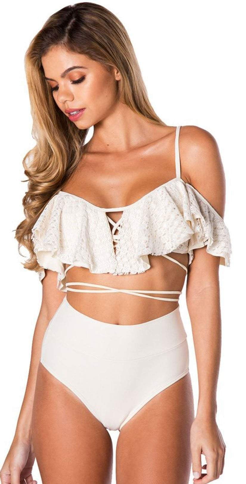 Montce Palmilla Blanco La Caletta Top in Ivory: