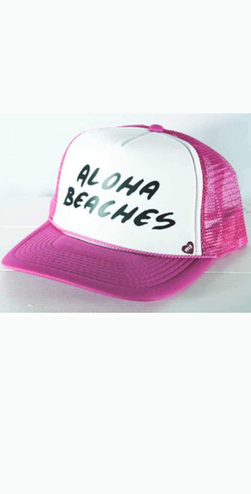 Mother Trucker Aloha Beaches Hat In Pink: