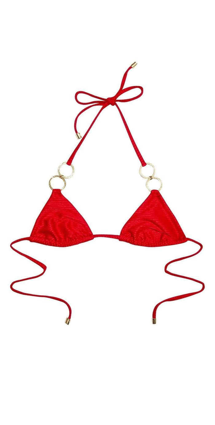 Beach Bunny Nadia Triangle Top in Red B19147T2 REDD: