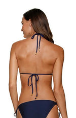 Helen Jon Resort Essentials String Bikini Top in Navy
