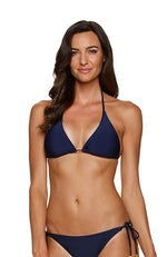 Helen Jon Resort Essentials String Bikini Top in Navy