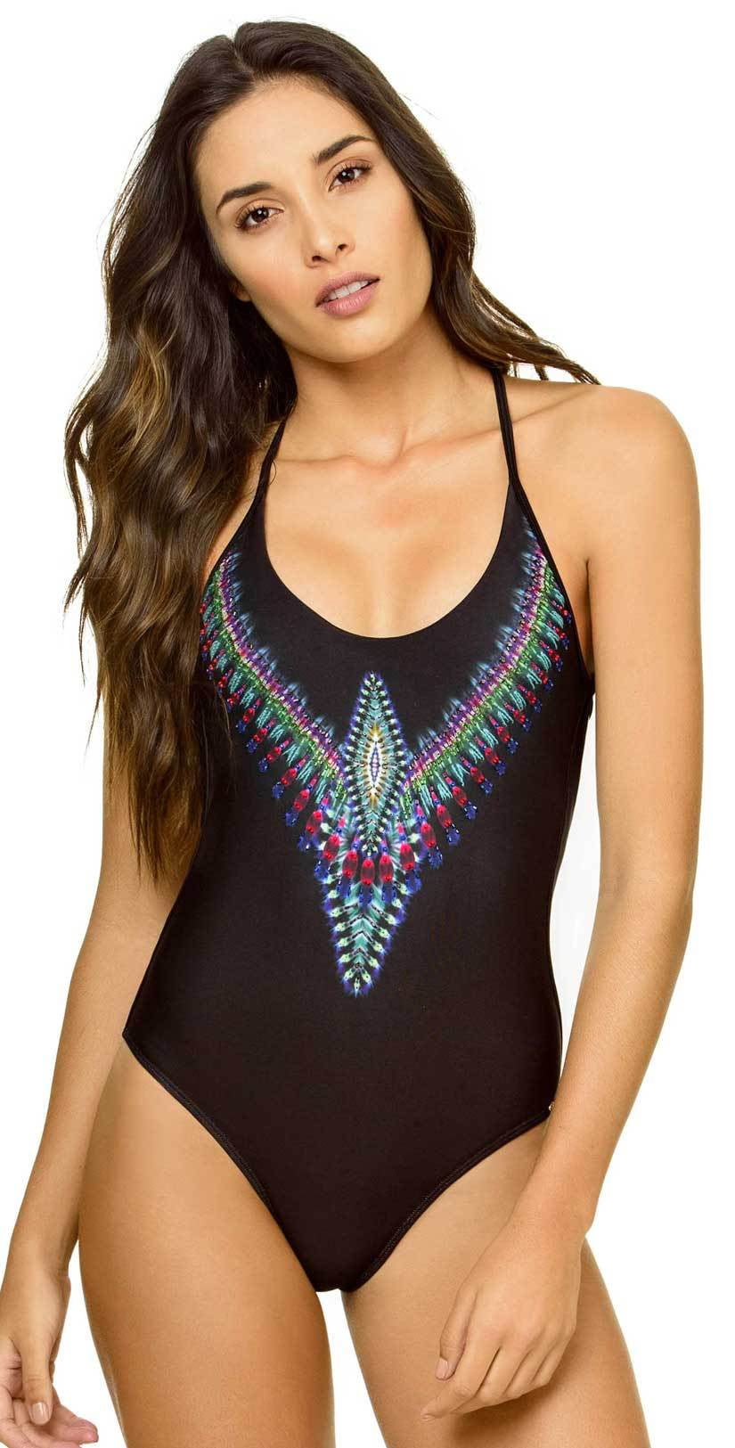PilyQ Nile Embroidered Farrah One Piece NIL-508P: