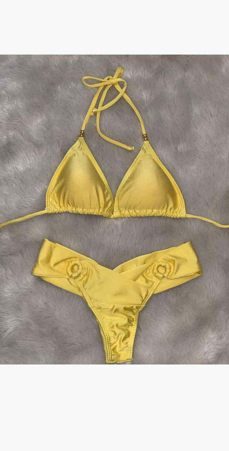Camaroha Sutra Calypso Bikini Sets yellow front