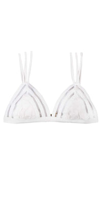 Beach Bunny Sheer Addiction Triangle Top In White B16125T1-WHT: