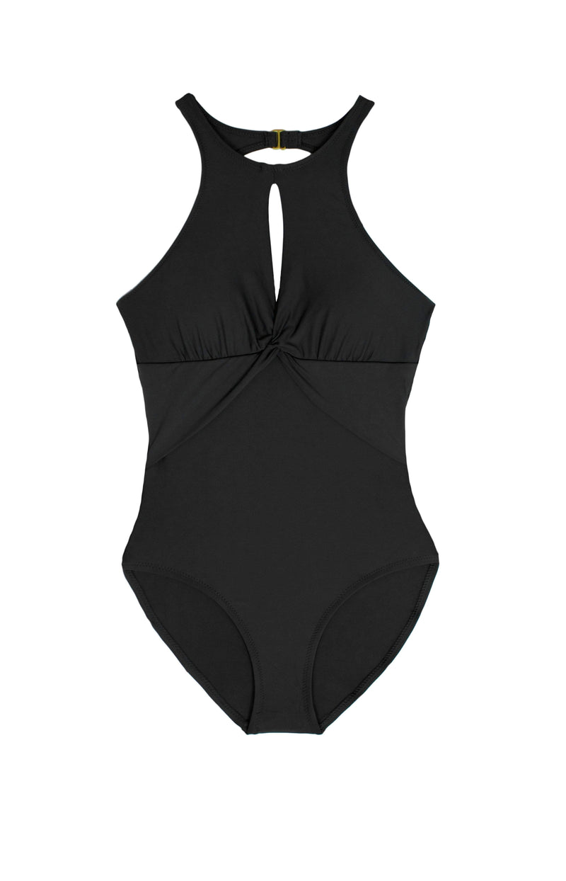 Helen Jon  High Neck One Piece in Black HJRE-0416BKS: