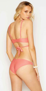 Beach Bunny Angela Skimpy Bikini Bottom in Rose: