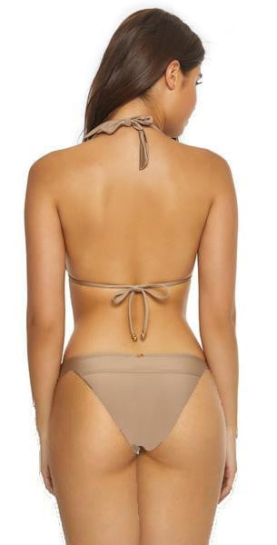 PilyQ Sandstone Lace Banded Teeny Bikini Bottom SND-222T Beige: