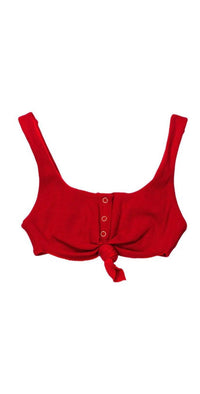 Beach Bunny Rib Tide Knot Top in Red B17125T0-REDD: