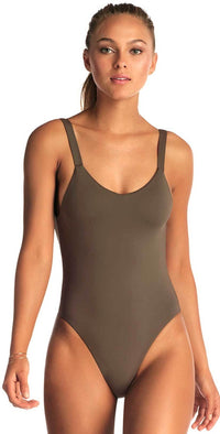 Vitamin A Leah One Piece Bodysuit in Wildwood 76M WIL: