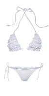Chloe Rose Bloom Bikini Set In White: