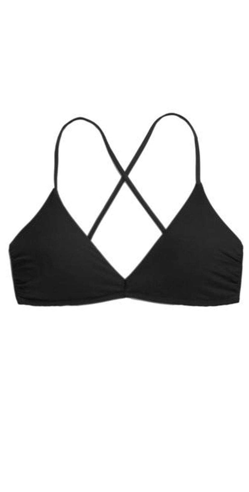 Helen Jon Lace Back Bralette Bikini Top In Black HJRE-0141BKS: